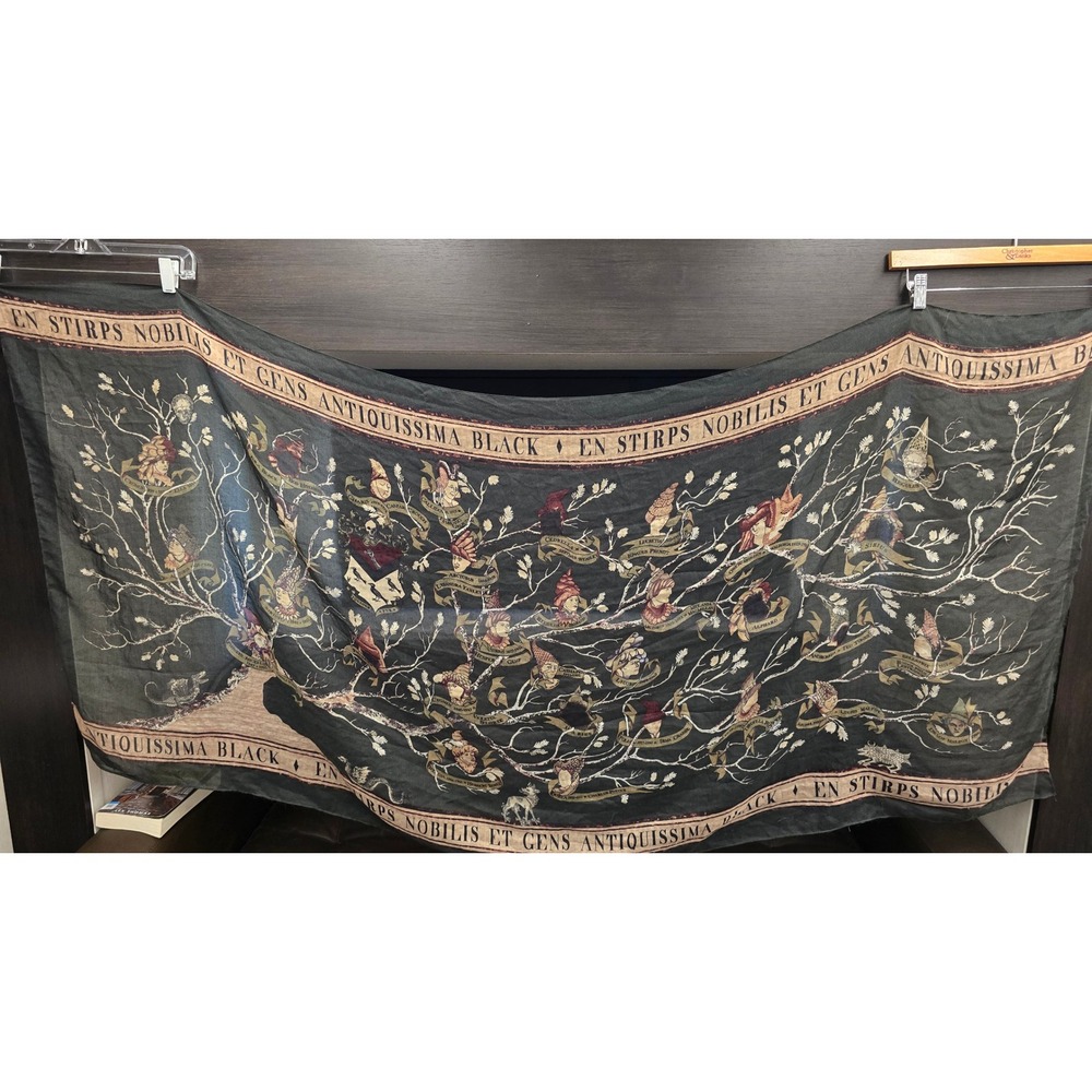 Harry Potter Black Family Tree Tapestry Scarf Noble House of Black Wall Decor